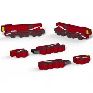 Pendrive personalizado con forma de grua - Merchandising útil 
